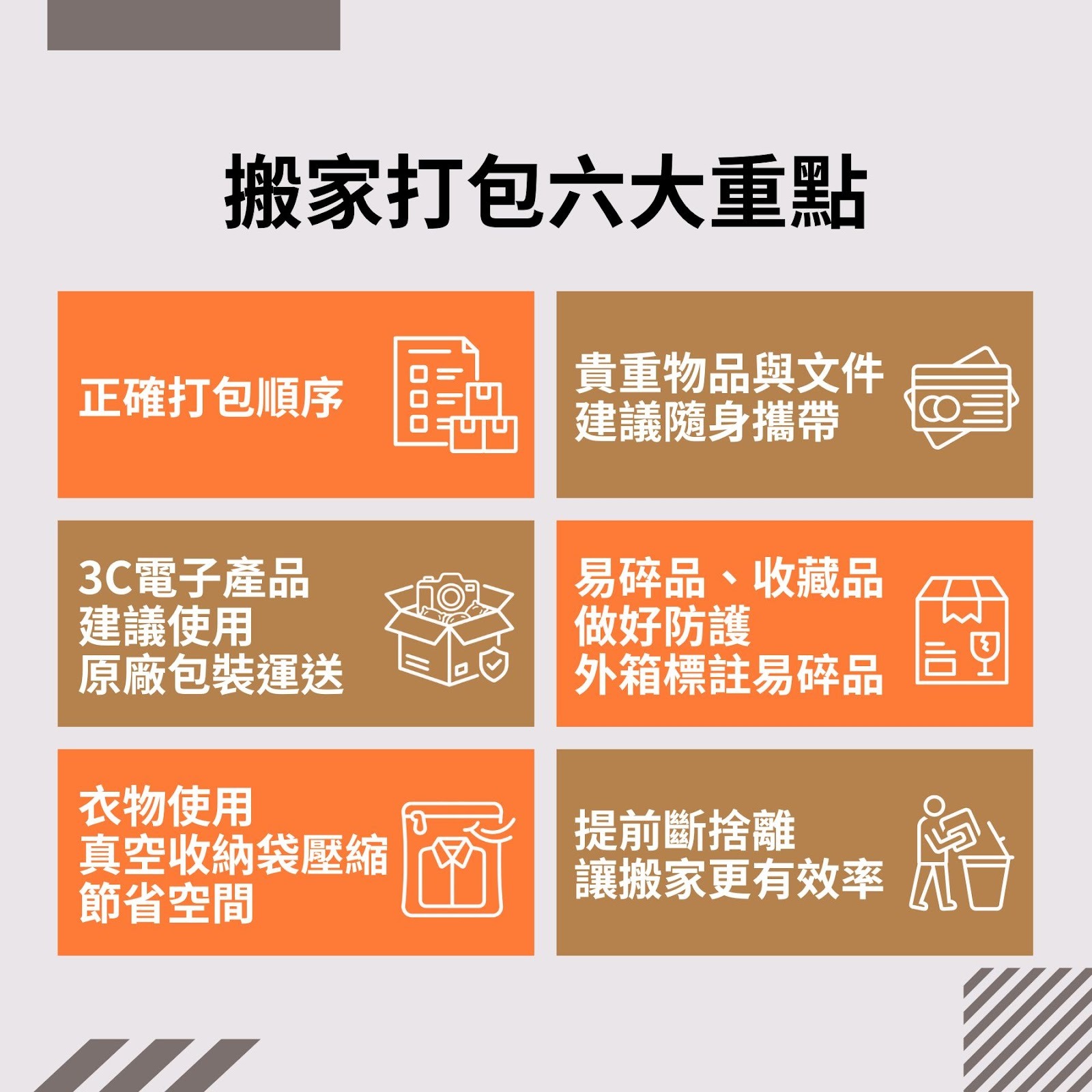 搬家打包技巧重點